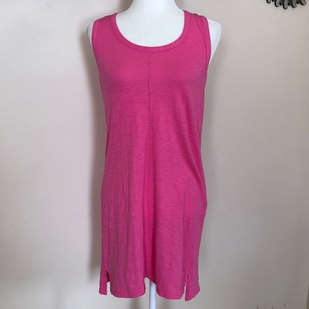 Barbie Core Pink Jersey Cotton Mini Tank Dress Size Medium NWT